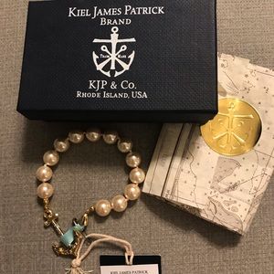 Kiel James Patrick Pearl Anchor Bracelet